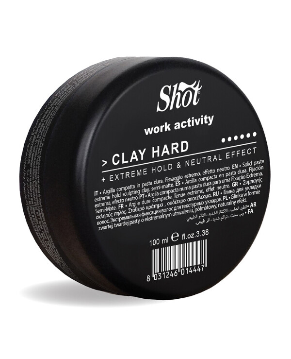 Shot - Extreme Hold Hair Styling Clay Clay Hard Wax Work Activity 