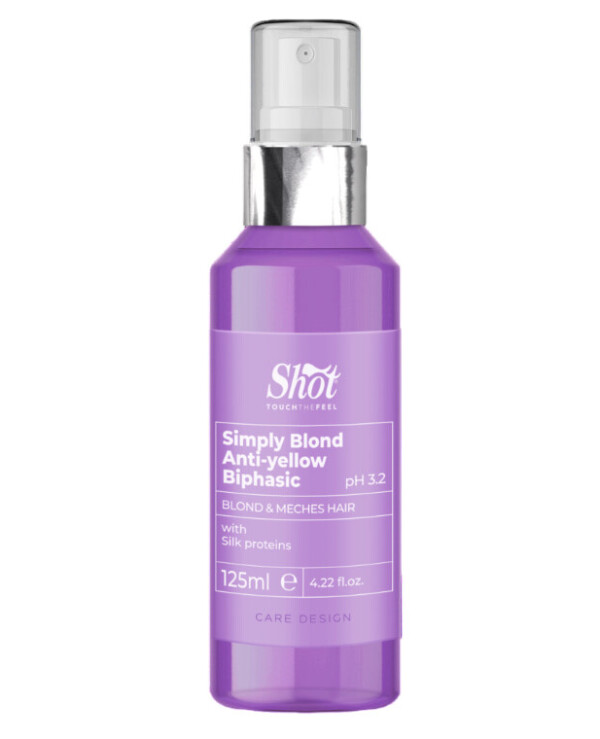 Shot - Moisturizing leave-in spray against yellowness Design Simply Blond Anti-Yellow Biphasic 125ml