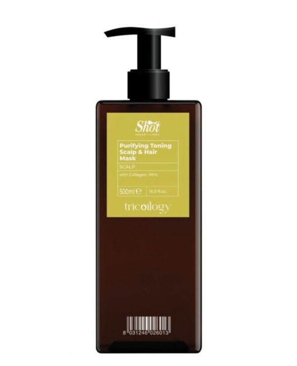 Shot - Toning mask for scalp and hair Tricoilogy Purifying Toning Scalp & Hair Mask 500ml