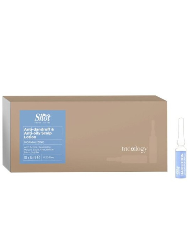 Shot - Anti-dandruff ampoules for oily scalp Tricoilogy Normalizing Anti-Dandruff & Anti-Oily Lotion 6ml * 10