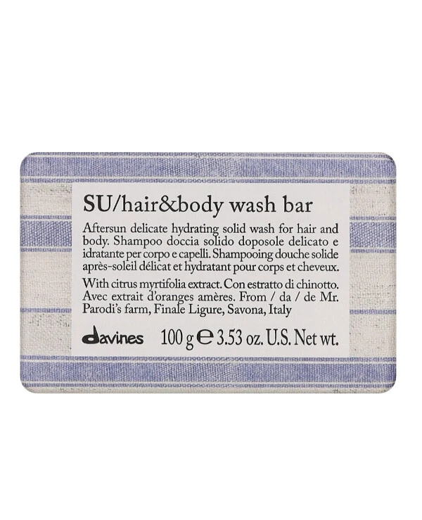 Davines - Твёрдый шампунь для волос и тела после солнца SU Hair & Body Wash Bar 100 г