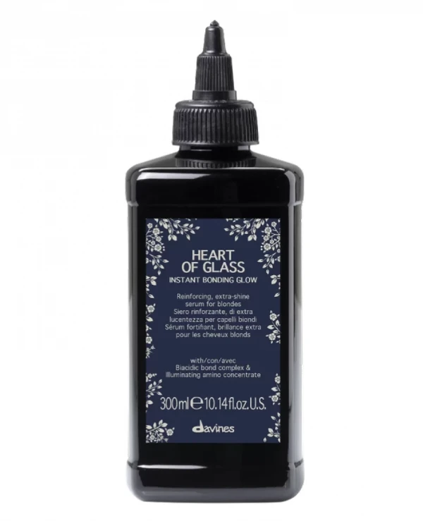 Davines - Strengthening serum for extra shine blonde Instant Bonding Glow Heart of Glass 300ml