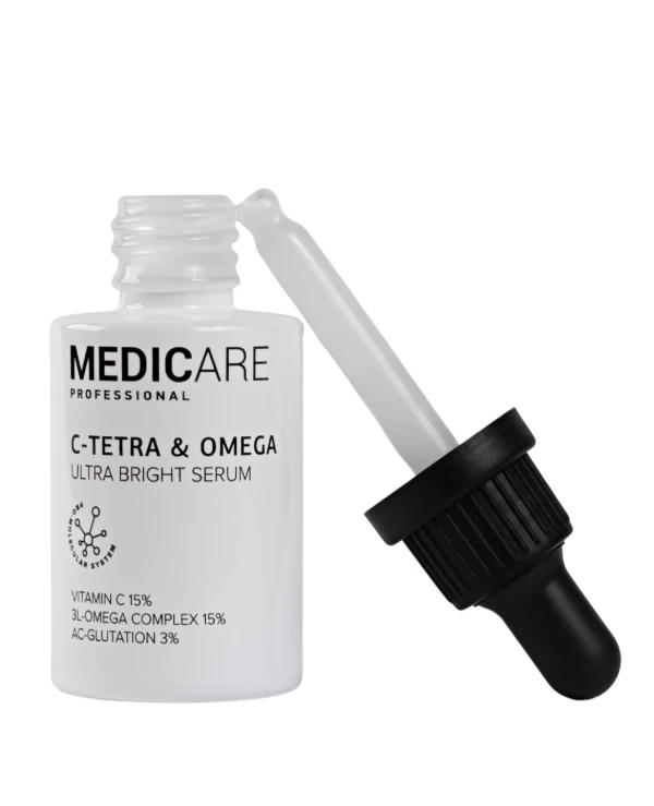 Medicare Professional Освітлювальна ліпосомальна сироватка з 15% вітаміном С | Сироватка Medicare C-Tetra & Omega Bright
