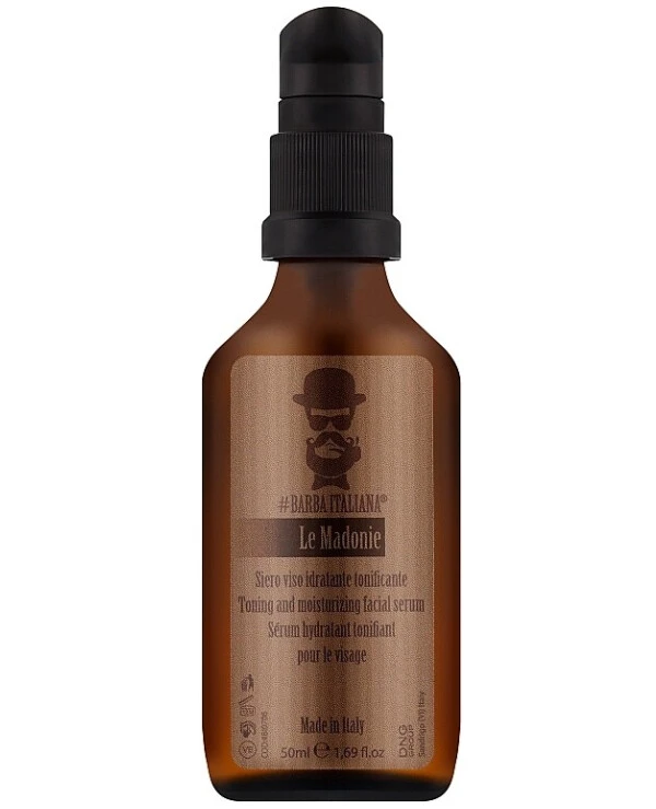 Barba Italiana - Антивозрастная увлажняющая сыворотка для лица Le Madonie Toning & Moisturizing Facial Serum 50 мл