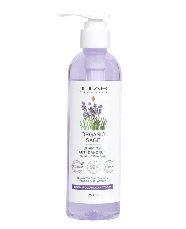 T-Lab Professional - Шампунь против перхоти с экстрактом шалфея Organic Sage Anti-Dandruff Shampoo 250 мл