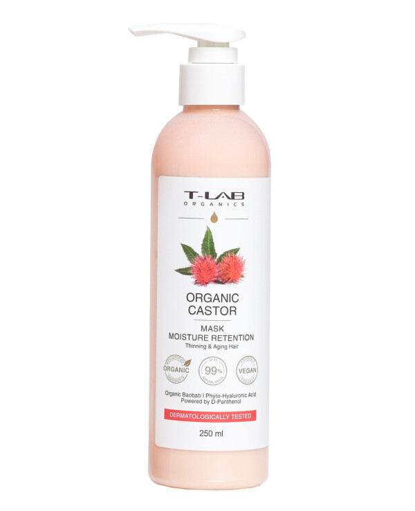 T-Lab Professional - Deeply moisturizing mask for dry hair Organic Castor Moisture Retention Mask 250ml