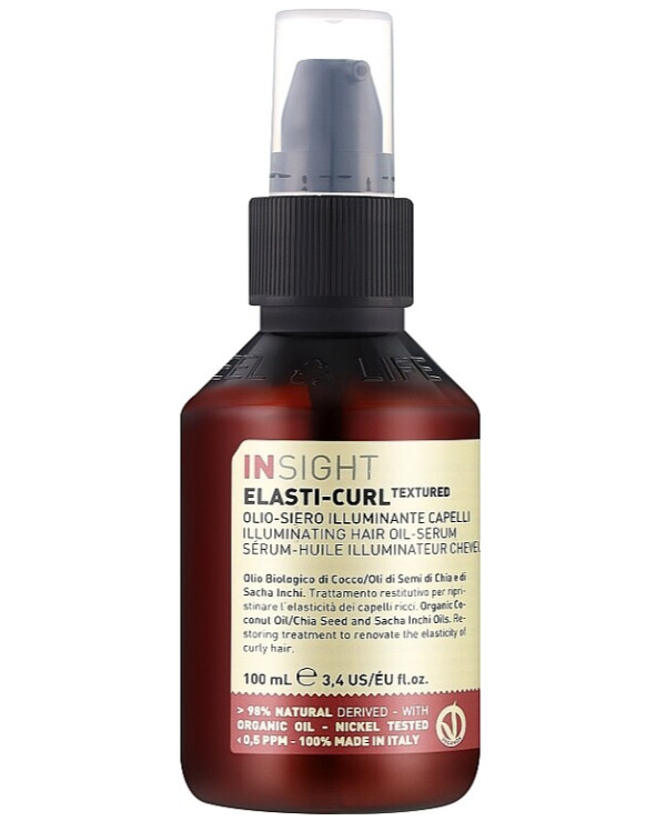 Insight Cosmetics - Oil serum for curly hair Elasti-Curl Illuminating Hair Oil-Serum 100ml