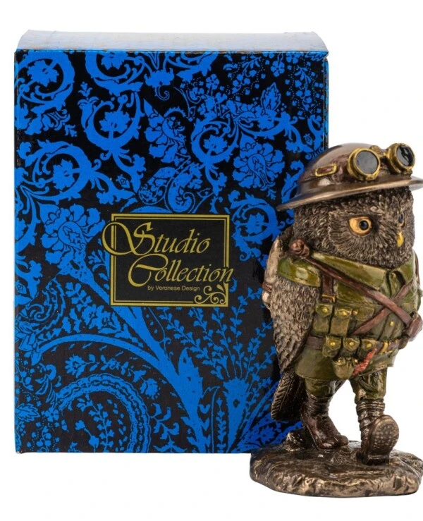 Veronese Guardian Owl Figurine, 10.5 cm (77773A4) | Veronese Statuette "Owl Protector", 10.5 cm 77773A4