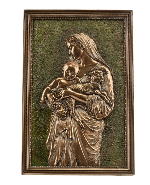 Veronese - Картина-барельеф Дева Мария с младенцем, 23 см (78401A42)  Бронзовый
