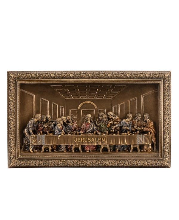Veronese - Картина-барельєф Таємна Вечеря, 27 см (78378A4)  Бронзовий