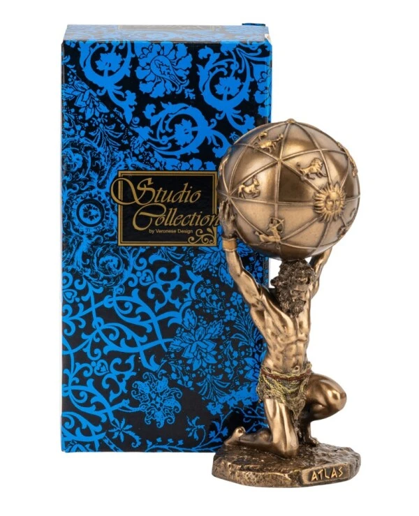 Veronese Atlas holding the Celestial Sphere, 13.5 cm (78109A4) | Veronese Figurine of Atlas Holding the Celestial Sphere, 13.5 cm