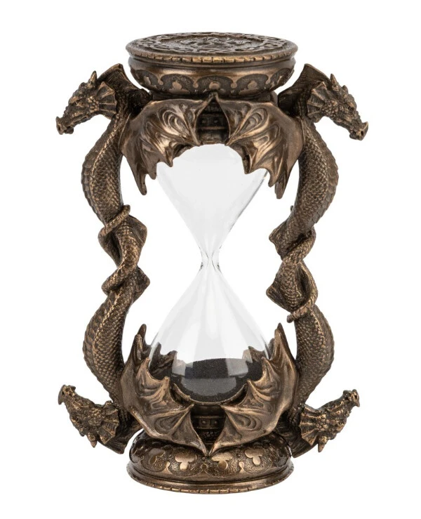Veronese - Hourglass "Dragons of Time", 15 cm (70646A1)  Bronze