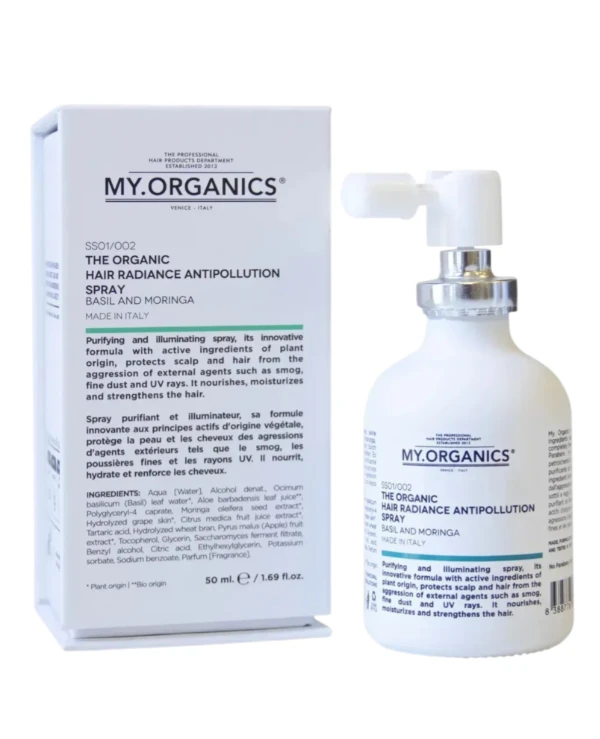 My.Organics Spray for nourishing, moisturizing and strengthening hair | My Organics Hair Radiance Antipollution Spray for nourishing, moisturizing, and strengthening hair