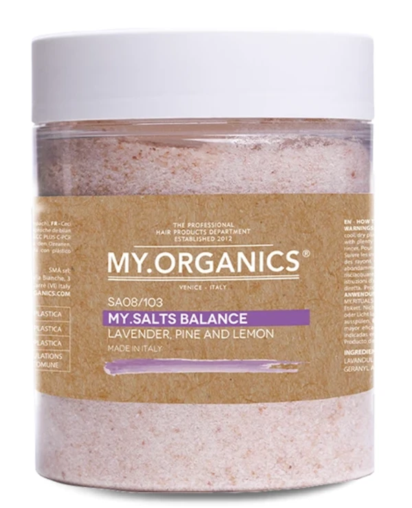 My.Organics - Гімалайська кристалічна сіль з лавандою, сосною та лимоном My.Scalp The Organic Himalaya Crystal Salt with essential oils of Lavender, Pine, and Lemon 500 г