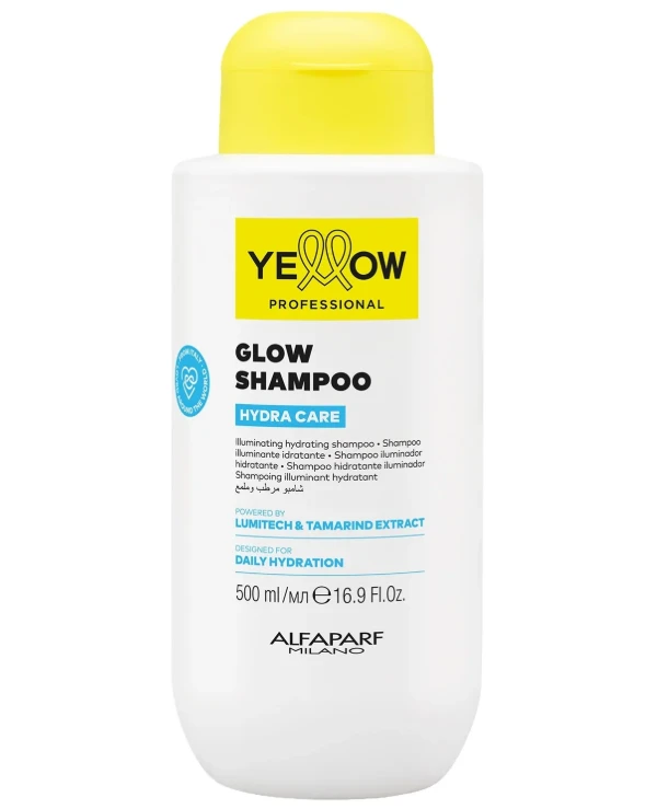 Yellow - Shampoo for moisturizing and shiny hair Hydra Care Glow Shampoo 500ml