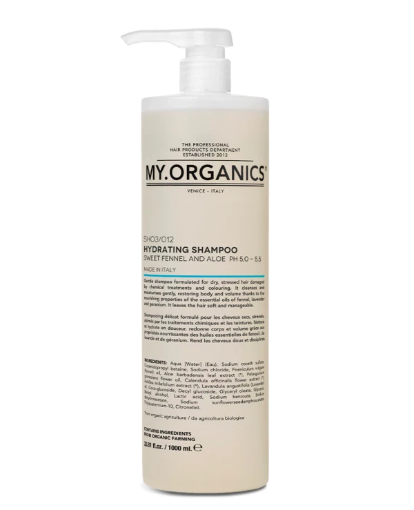 My.Organics - Зволожуючий шампунь для сухого та пошкодженого волосся The Organic Hydrating Shampoo with Sweet Fennel 1000 мл