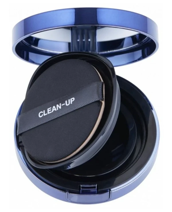 CU Skin - Кушон со сменным блоком SPF50+ PA+++ Clean-Up Skinfit Cushion Pact (Ton 21) 15 г + 15 г, № 21