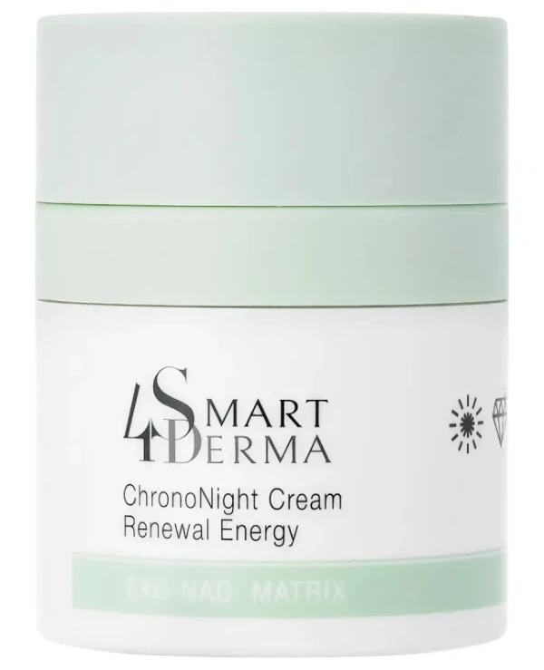Smart4Derma - Восстанавливающий экзосомальный ночной крем с NAD+ ChronoNight Cream Renewal Energy 50 мл