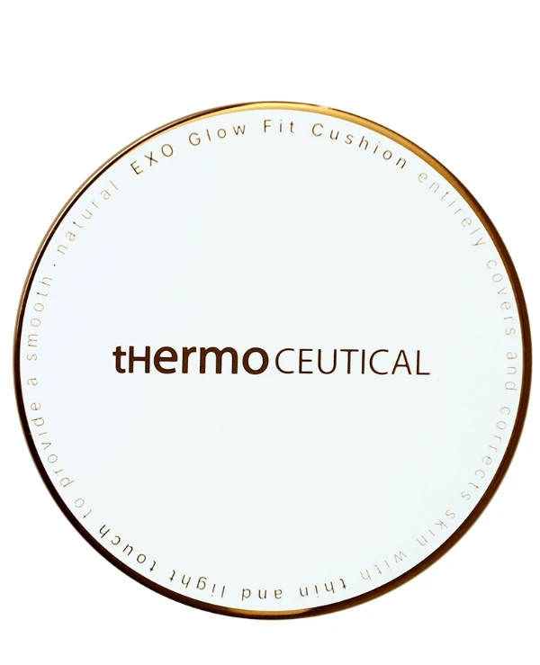 ThermoCeutical - Солнцезащитный тональный кушон с экзосомами EXO Glow Fit Cushion SPF 50+ PA++++, Shining beige 13 г