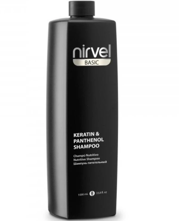 Nirvel Professional - Шампунь питательный с кератином и пантенолом Keratin & Panthenol Shampoo 1000 мл
