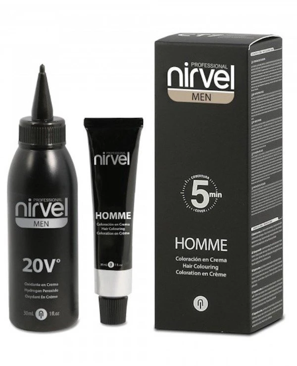 Nirvel Professional Камуфлювання сивини - Чоловічий барвник для волосся | Чоловік барвник для волосся