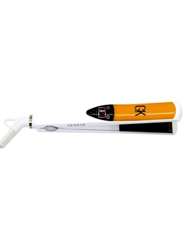 Gkhair Global Keratin - Hair straightener Flat Iron D600 Titanium US Plug White