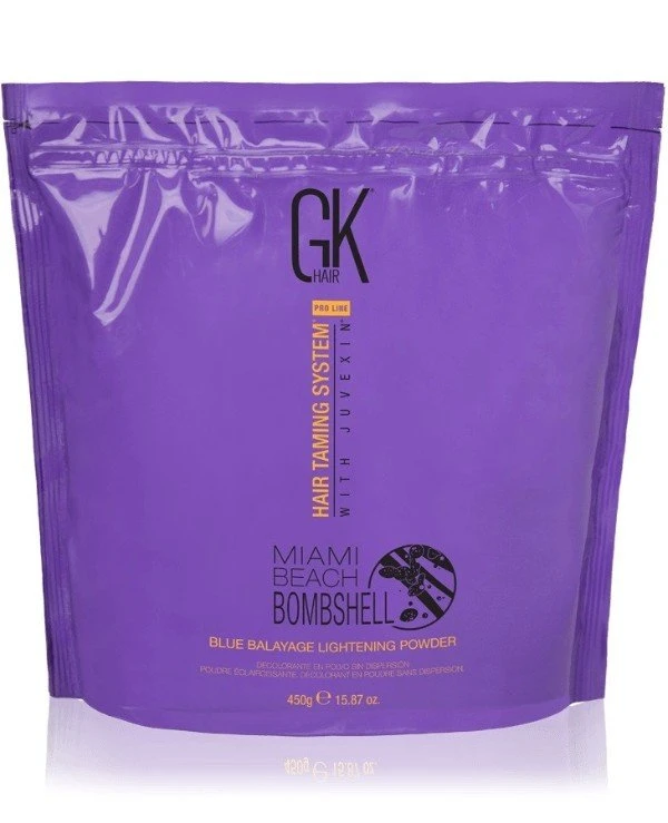 Gkhair Global Keratin - Обесцвечивающая пудра для балаяжа Miami Beach Blue Powder 450 мл