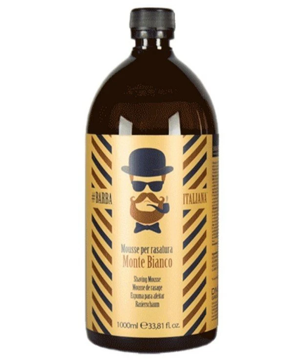 Barba Italiana - Мусс-пена для бритья Mousse per rasatura MONTE BIANCO 1000 мл