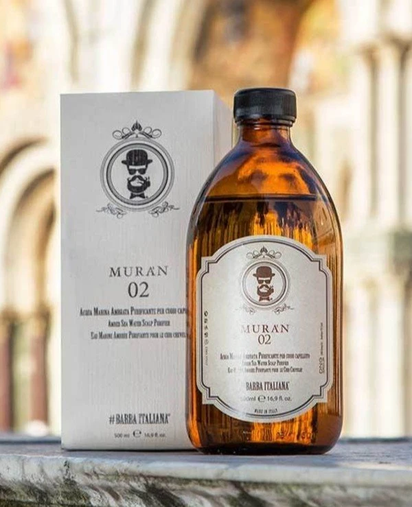 Barba Italiana Очищающая янтарная морская вода для кожи головы | MURÀN 02 Amber Sea watter scalp purifier фото, цена, купить