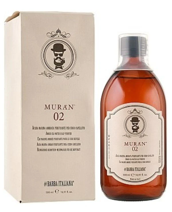 Barba Italiana - Очищающая янтарная морская вода для кожи головы 02 Amber Sea watter scalp purifier 500 мл