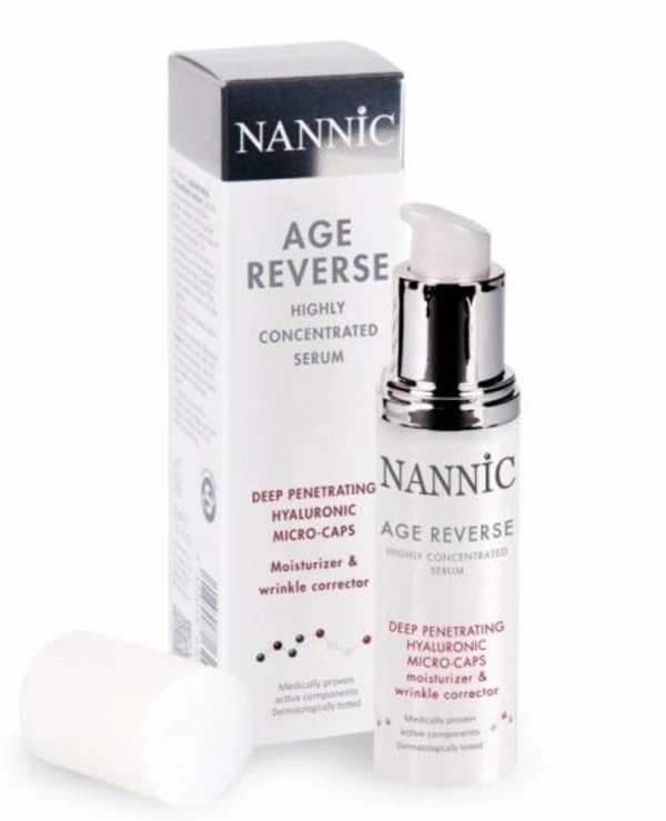 Nannic - Гиалуроновая сыворотка для лица «Время вспять» Age Reverse Hyaluronic Micro-caps 30 мл