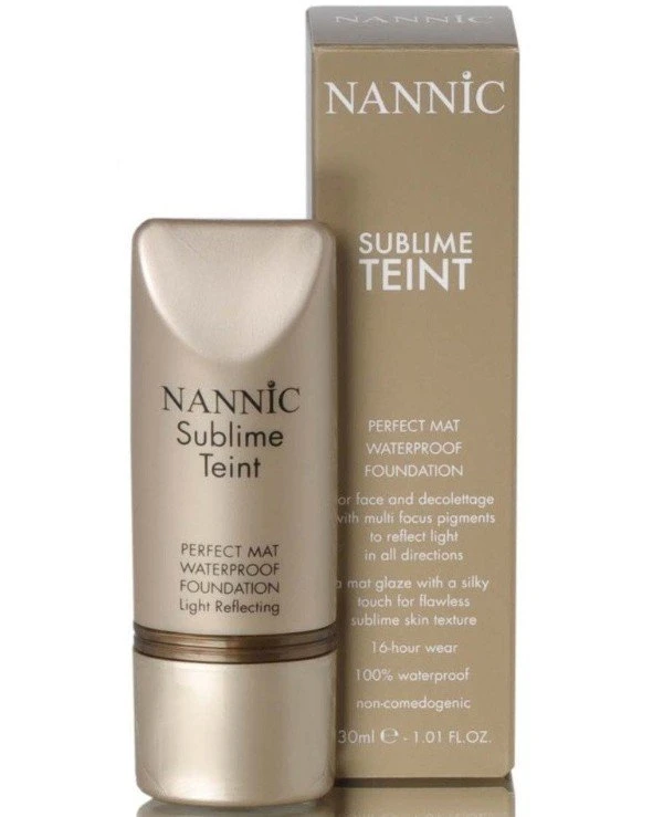 Nannic - Водостойкий тональный крем Тон 1 Sublime Teint Nude 30 мл, 01
