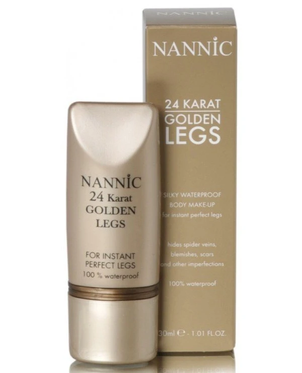 Nannic - Водостойкий тональный крем для тела Natural Beige Golden Legs 30 мл, 01