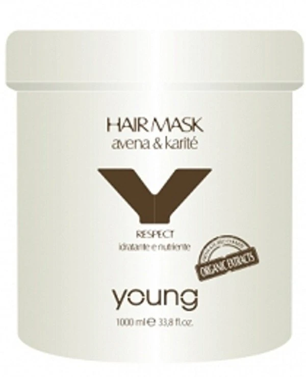 Young - Увлажняющая маска с маслом карите и экстрактом овса Avena & Karite Hair Mask 1000 мл