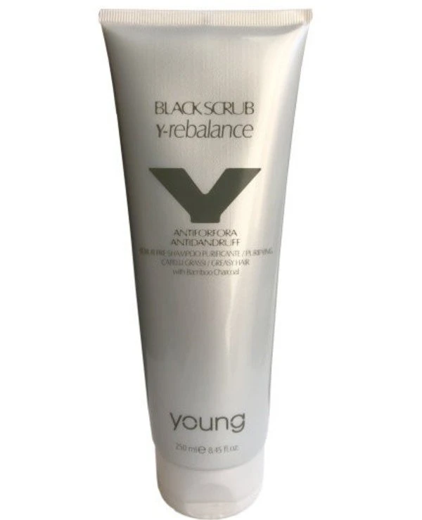 Young - Скраб от перхоти для жирных волос Antiforfora Capelli Grassi Black Scrub Preshampoo 250 мл