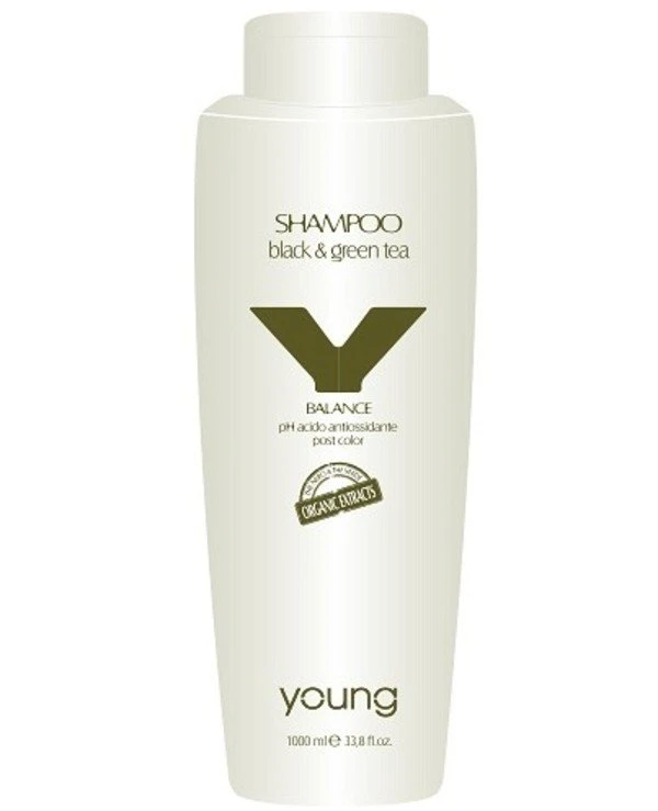 Young - Кислотный шампунь с екстрактами черного и зеленого чая Black & Green Tee Shampoo 1000 мл