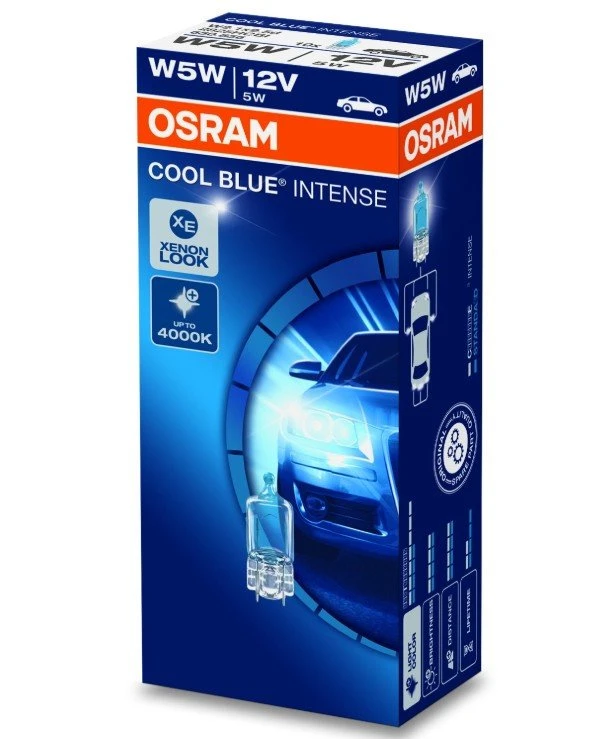 Osram - Лампа Галогенная Cool Blue Intense W5W 12V 5,20 W W2.1x9.5d (2825HCBI-UNV)  50 Лм