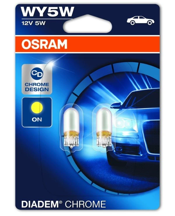 Osram - Лампа накаливания Diadem Chrome WY5W 12V 5,20 W W2.1x9.5d (2827DC-BLI2)  