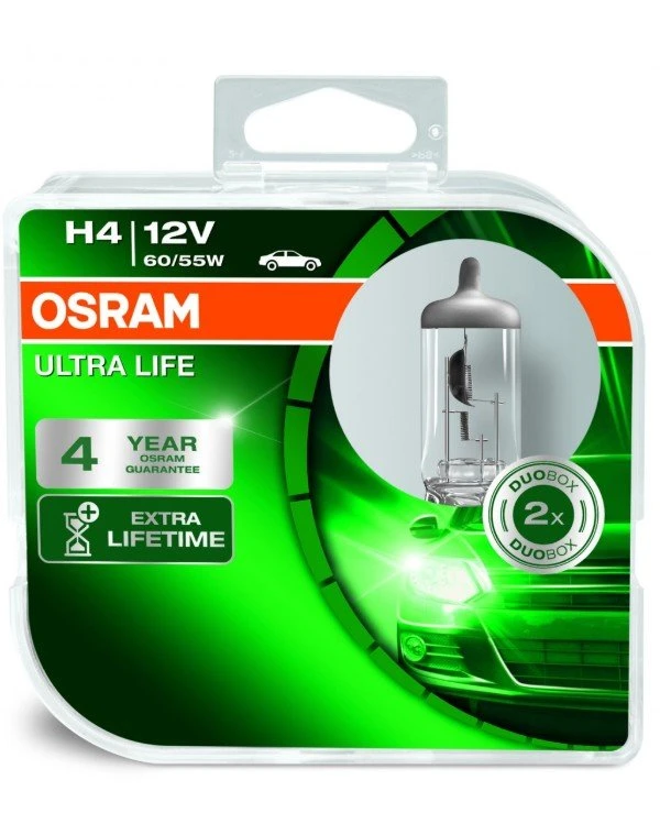 Osram - Галогенная лампа Ultra Life H4 60/55W 12V P43T (64193ULTHCBDUO)  