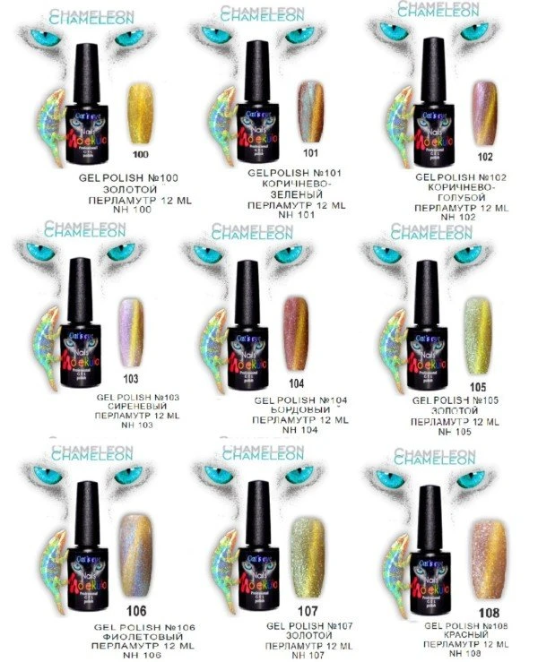 Nails Molekula Гель-лак "Эффект кошачий глаз хамелеон" | Nails Cat