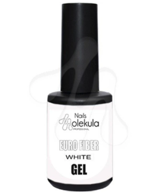 Nails Molekula - Гель моделирующий Euro Fiber Gel White Белый, 12 мл