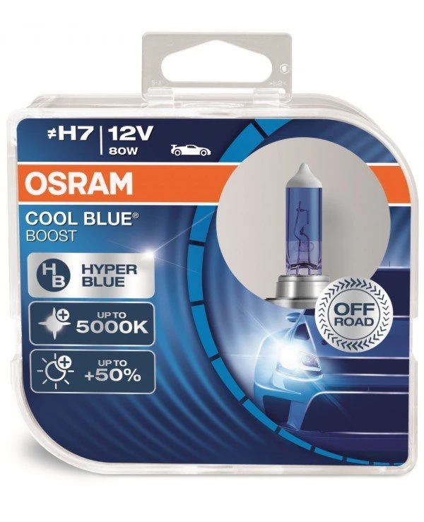 Osram - Автолампа Duo Cool Blue H7 12V 80W PX26d (62210CBB-HCB-DUO)  1100 Лм