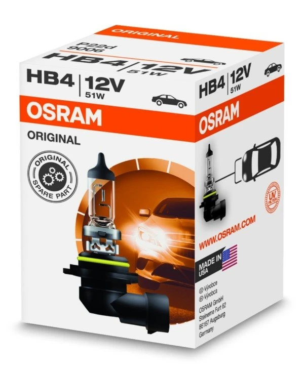 Osram - Лампа фарная HB4 12V 51W P22d (9006-FS)  1000 Лм