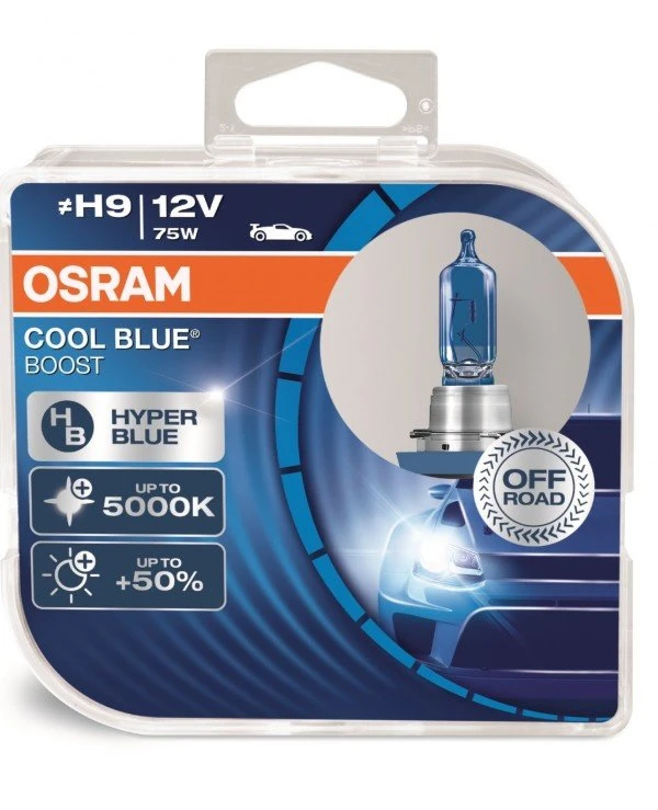 Osram - Галогенні лампи Cool Blue Boost H9 12V DUO (62213CBB-HCB-DUO)  2100 Lm