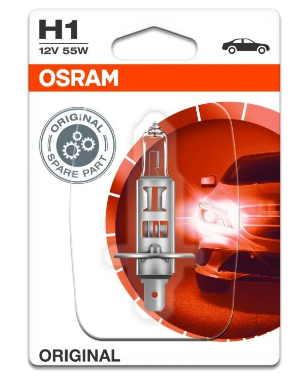 Osram - Галогенная лампа Original H1 12V 55W P14.5s (64150BL)  1550 Лм