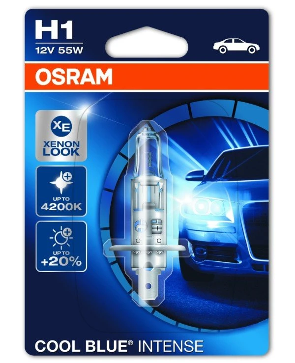 Osram - Галогенна лампа Cool Blue Intense H1 12V 55W P14.5s BL1 (64150CB-IBLI)  1550 Lm