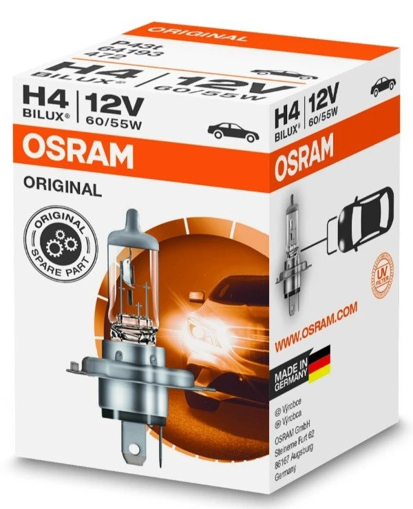 Osram - Галогенная лампа Original H4 12V 60W P43t (64193-FS)  1000 Лм