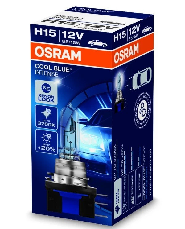 Osram - Лампа галогенна Cool Blue H15 55/15W 12V PGJ23T-1 (64176CBI-FS)  200 лм