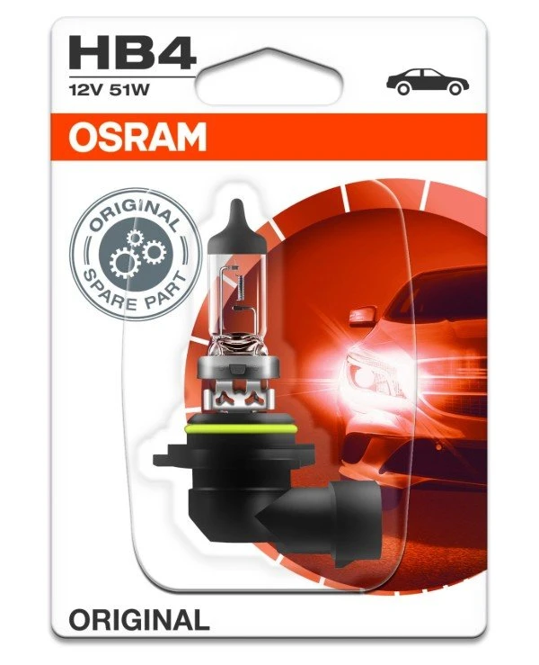 Osram - Галогенная лампа HB4 12V 51W P22d (9006-BLI)  1000 Лм