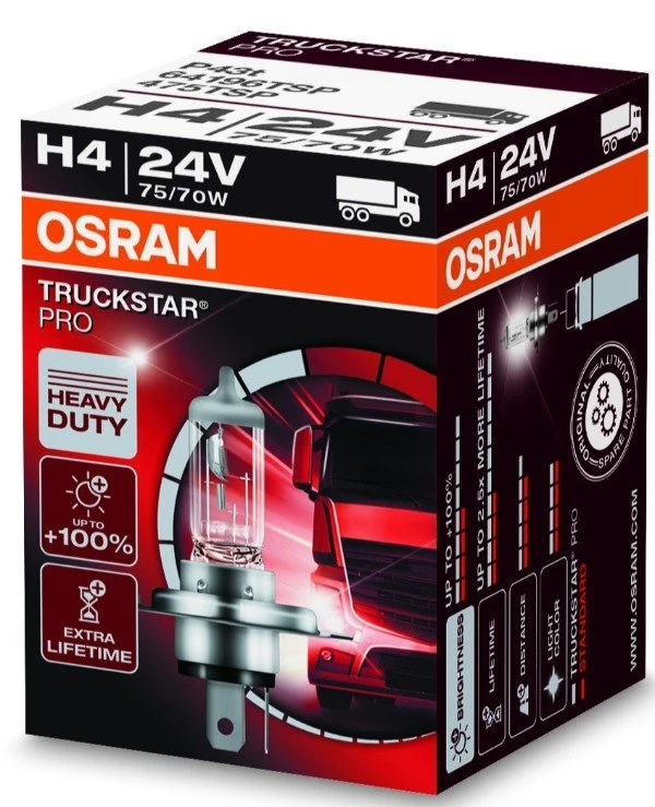 Osram - Галогенная лампа TruckStarPro H4 24V 75W P43t (64196TSP-FS) TruckStarPro 